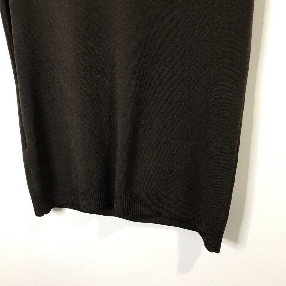 Ann Taylor Loft Brown Sweater Tank Top Shirt Size Large L Stretch Knit Blouse - Picture 3 of 9